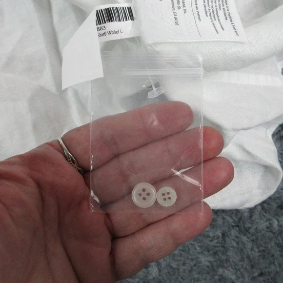 Quince Shirt Womens L White Linen Long Sleeve Button-Up Relaxed Lightweight NWT - Picture 12 of 15